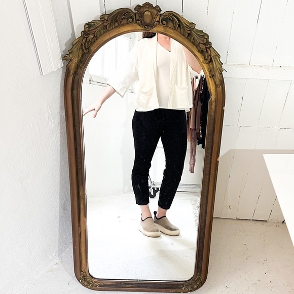 Eileen Fisher Organic Linen Crepe Stretch Boxy 3/4 Sleeve Short Cardigan -XL - Picture 8 of 9